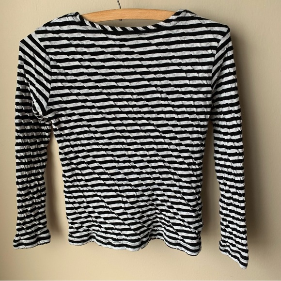 Jane and Delancey Striped long sleeve textured top - Picture 2 of 7